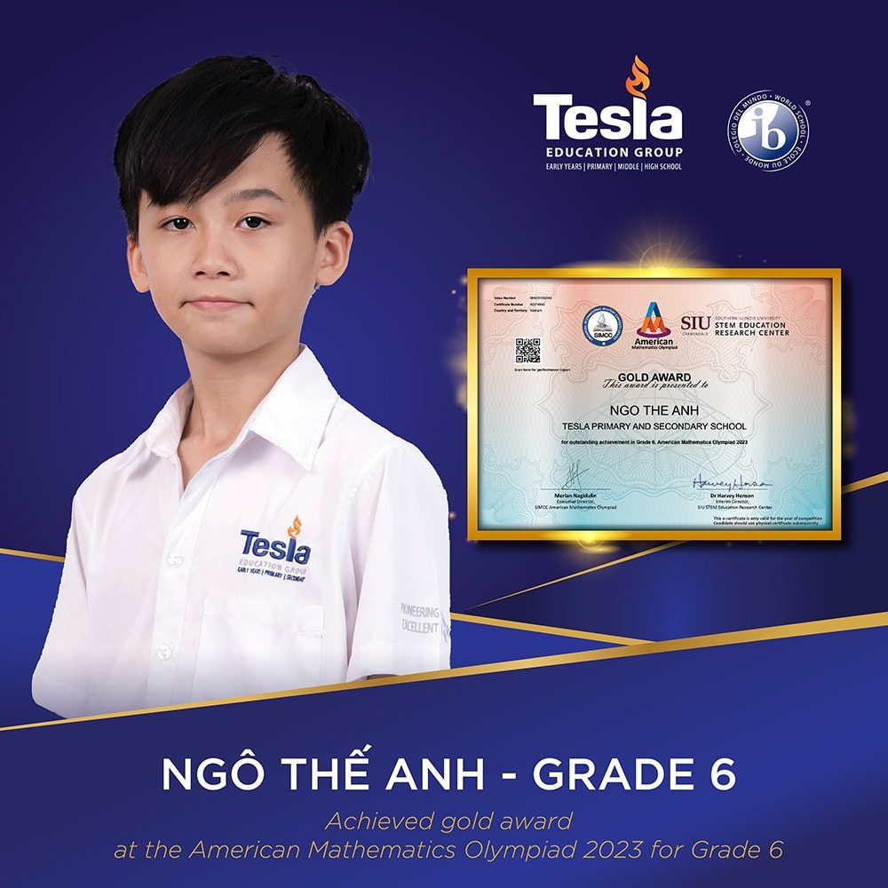 Truong Quoc te Tesla thanh tich hoc sinh AMO