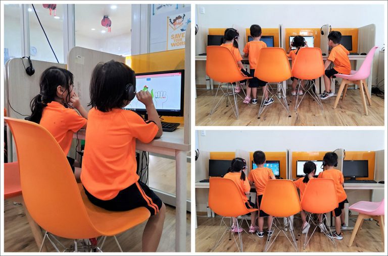 truong quoc te tesla ICT KG typing lesson 768x508