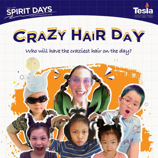"Crazy Hair Day" - Get creative with Tesla students
