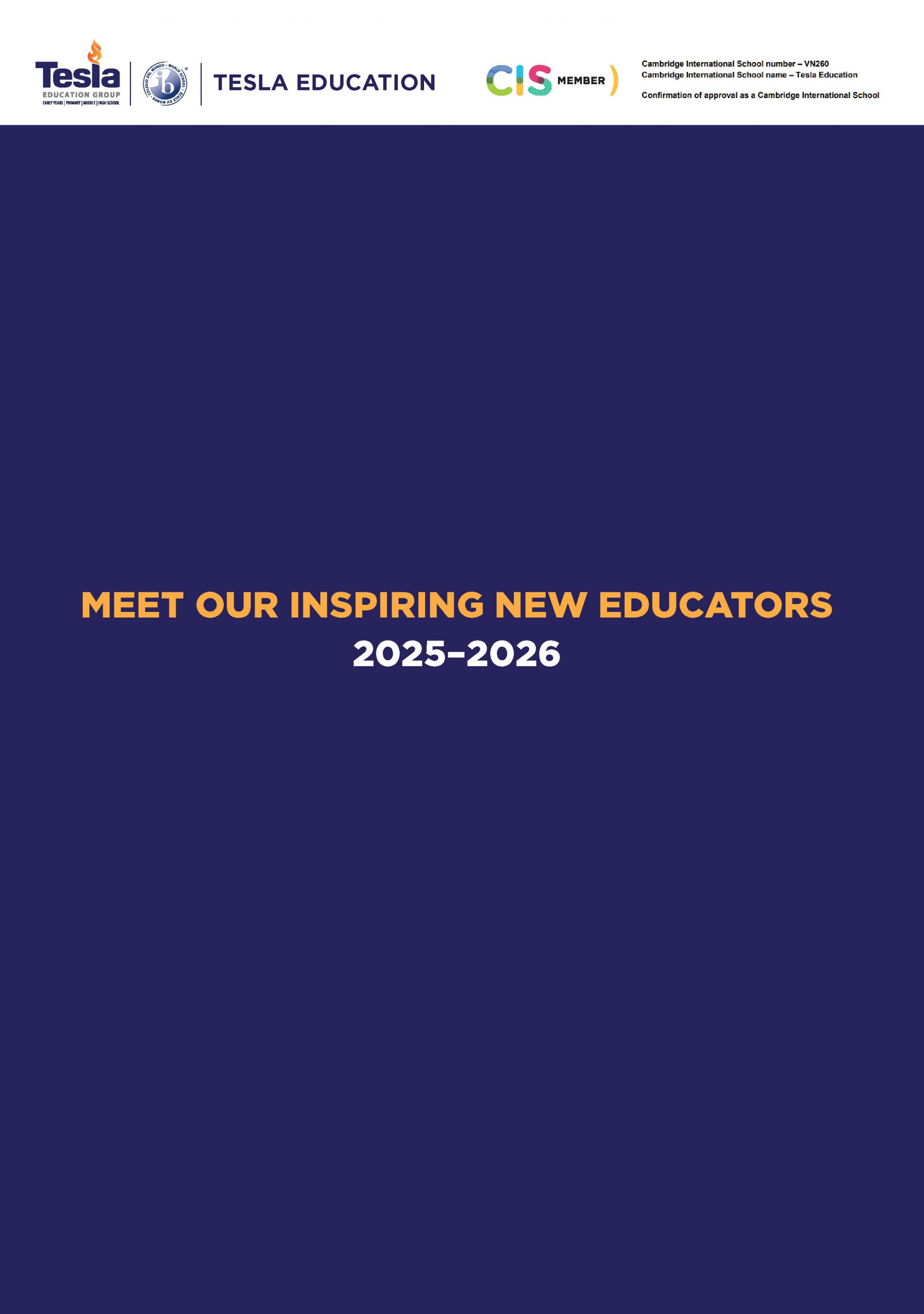Meet Our Inspiring New Educators for 2025–2026!