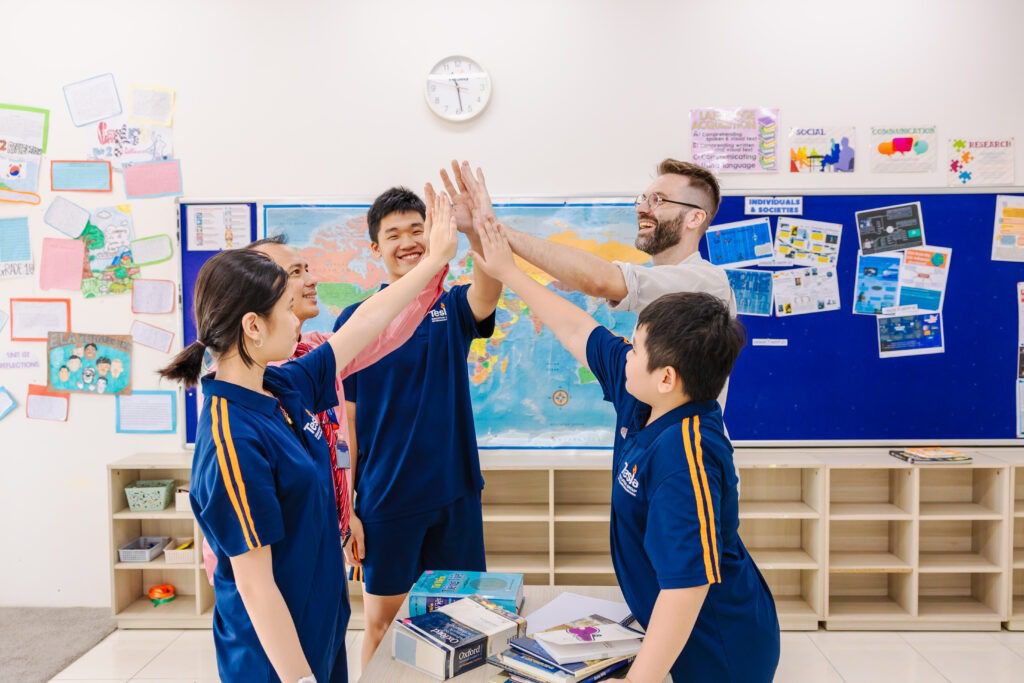 students engaged in a strengths-based approach at Tesla Education IB